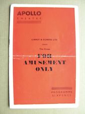1956 FOR AMUSEMENT ONLY Ron Moody Barry Took Wallas Eaton Barry Gosney APOLLO picture