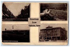 1911 Greetings From Oelwein Charles Street Iowa IA Posted Vintage Postcard picture