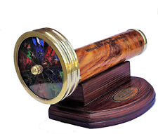 Arch Instruments Handmade 8 Inches Wooden Tube & Brass Ring Working Kaleidoscope picture