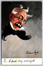 Graham Hyde Signed Tuck's Postcard ~Bartender Blue Grass Saloon Billings MT 1907 picture