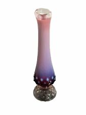 Rare Vintage Fenton plum opalescent Hobnail Vase picture