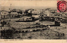 PC AFRICA, SOUTH AFRICA, EAST LONDON, MARKET SQUARE, Vintage Postcard (b53891) picture