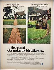 1969 American Gas Association Tudor Style House Greenhouse Vtg Color Print Ad picture