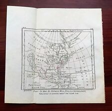 1900 Sketch Map of 1710 Partial World Map by Herman Moll English Geographer picture