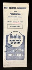 Reading Railway Time Tables- West Trenton-Langhorne, Philadelphia (Jan 31, 1965) picture