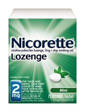 Nicorette Nicotine Lozenge 2mg 72 Pieces Stop Smoking Aid Exp 9/2023 picture