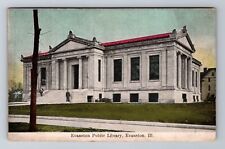 Evanston IL-Illinois, Evanston Public Library, Antique, Vintage Postcard picture