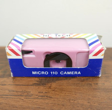 Pink Precious Moments Hi-Tech Micro 110 Camera in box with wrist strap picture