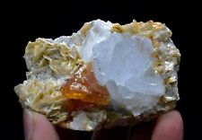 131g Rare Natural  Mica Scheelite  Aquamarine Crystal Mineral Specimen/China picture