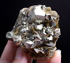205gNatural Highest Grade Benz Pyrite & Yellow Calcite Mineral Specimen/China picture