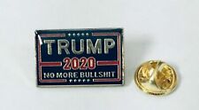 1 Trump 2020 NO MORE BULLSHIT LAPEL PIN AMERICAN EXPERTLY JEWELED COLLECTIBLE US picture