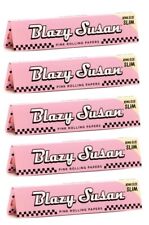 5x Blazy Susan King Size  Pink King Slim Rolling Paper 50 Papers/Pack*FreeShp 💃 picture