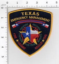 TEXAS EMERGENCY MANAGEMENT FIRE DEPARTMENT 🔥RESCUE EMS HAZMAT COLLECTIBLE PATCH picture