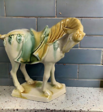 Chinese Tang Dynasty Style War Horse Ceramic Figurine Drip Style 5