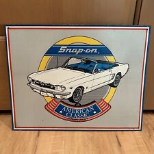 SNAP ON TOOLS Tin Sign Mustang Convertible EARLY 1960's FORD MUSCLE CAR picture