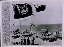 LG834 1966 Wire Photo AMERICAN BUILT PATTON TANKS Israel Observes Independence picture