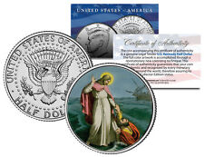 JESUS CHRIST * WALKING ON WATER * JFK Kennedy Half Dollar U.S. Colorized Coin picture