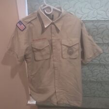 Vented Microfiber Poly Boy Scout BSA UNIFORM SHIRT Mens Small Short Sleeve F3 picture