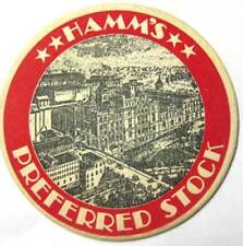 HAMM'S PREFERRED STOCK Beer COASTER, Mat with BREWERY, St. Paul, MINNESOTA picture
