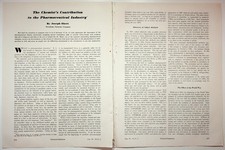 1939 Original Print Article The Chemist's Contribution Pharmaceutical Industry picture