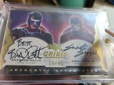 Cryptozoic CZX Crisis On Infinite Earths Gustin Routh Dual Auto /40 Flash Atom picture