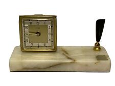 Vintage Clock Florn West Germany Genuine Imported Onyx stand New Diamond picture