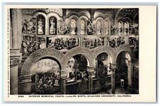 c1905's Interior Memorial Chapel Looking South Stanford University CA Postcard picture