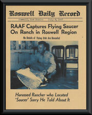 1947 Roswell UFO Crash Fantasy Newspaper Cover Printed On 70 Year Old Paper P022 picture