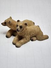 Vintage Resin Polar Bear Pair Figurine 2.5
