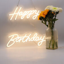 US Stock CALCA Happy Birthday Warm White Integrative Neon Sign for Any Age Size picture