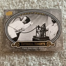 2009 UPPER DECK A PIECE OF HISTORY HISTORICAL MOMENTS #182 FIRST ANESTHETIC USED picture