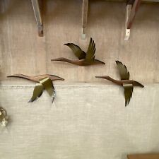 MCM Wall Hanging Decor Masketeers 3 Flying Geese Duck Set Vintage Mid Century picture