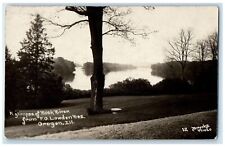 c1910's Glimpse Of Rock River From FO Lowden Oregon IL RPPC Photo Postcard picture