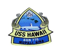 USS Hawaii SSN-776 Patch – Plastic Backing, 4in picture