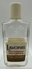 Vintage Lavoris Glass Bottle & Lid with Paper Label 3 oz 5.25” Empty Bottle picture