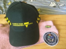 Forest Fire Management Victoria Australia Firefighter Hat Embroidered Patch Pin picture