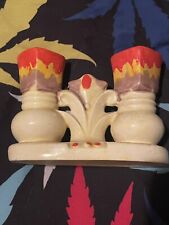 Japanese Ceramic Double Candlestick Holder picture