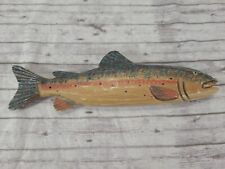 hand carved wood trout 12