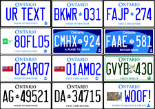 Custom Ontario Canada REFLECTIVE License Plate Tag Reproduction, Many Styles picture