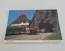 Vintage Postcard Mt. Clements Scenic Tour Bus Glacier National Park Montana picture