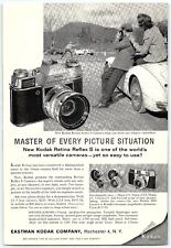 1950s KODAK CAMERAS RETINA REFLEX S CAR RACING CORVETTE FULL PAGE PRINT AD Z5320 picture
