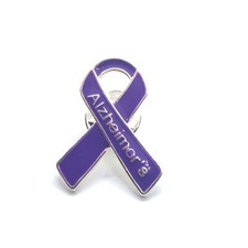 Alzheimers Awareness Purple Ribbon Support Cause Symbol Lapel Pin picture