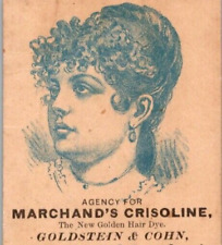 Goldtein & Cohn Agenct for Marchands Crisoline Practical Wig Making Trade Card picture