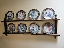 Set Of 8 WS George Plates Lena Liu Treasury Hummingbird & Wooden Rack picture