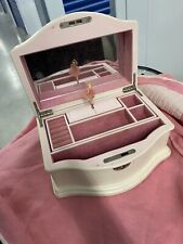 Vintage Ballerina Jewelry Box - Pink Velvet/Satin Lining. Used picture