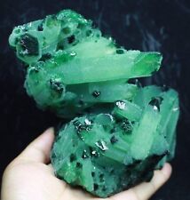 3.15lb RARE  New Find Natural Beatiful Green Quartz Crystal Cluster Specimen picture