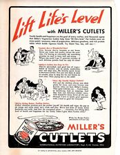 Millers Cutlets International Nutrition Labratory Print Ad 1947/Life & Health picture