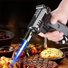 Kitchen Culinary Refillable Blow Butane Torch Lighter for Desserts BBQ Cooking U picture