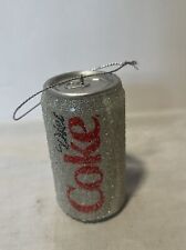 Diet Coke Coca Cola Can Holiday Ornament Soda Drink Hanging Christmas Sparkle 3” picture