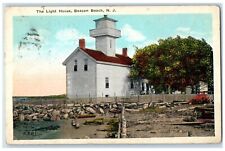 1924 View Of The Light House Beacon Beach New Jersey NJ Posted Vintage Postcard picture